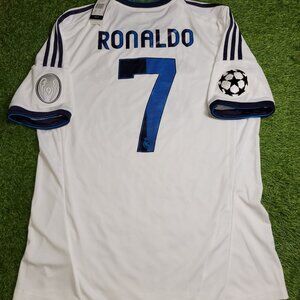 Cristiano Ronaldo Real Madrid 2012 2013 UEFA Soccer Jersey Shirt BNWT L
